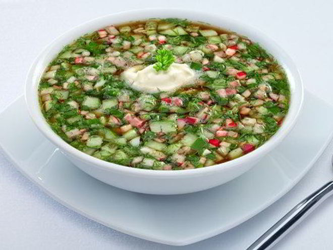 Рецепт окрошки с колбасой на квасе классическая