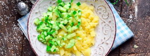 окрошка с колбасой на воде. Шаг 6