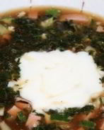 Окрошка с квасом и кефиром