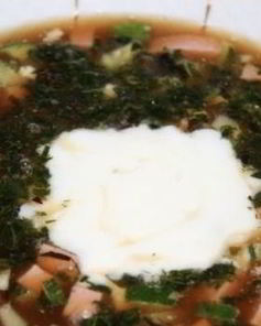 Окрошка с квасом и кефиром