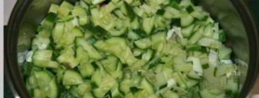 окрошка с квасом и кефиром. Шаг 5