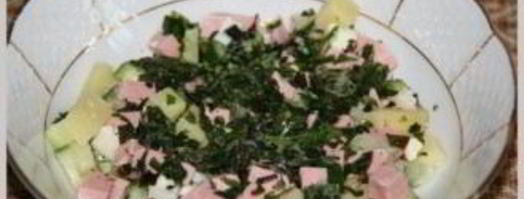 окрошка с квасом и кефиром. Шаг 7