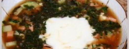 окрошка с квасом и кефиром. Шаг 9