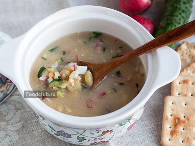 Рецепт окрошки с квасом