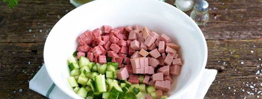 окрошка с редькой. Шаг 4