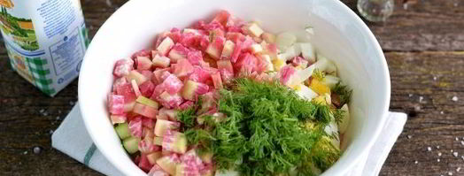 окрошка с редькой. Шаг 6