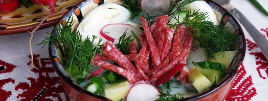 окрошка с салями на йогурте. Шаг 5