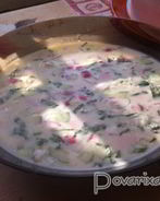 Окрошка с сельдереем на кефире