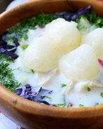 Окрошка с таном и ледяным квасом