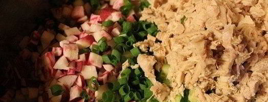 окрошка с таном и ледяным квасом. Шаг 4