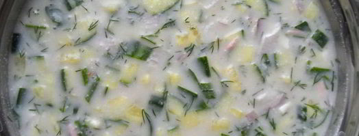 окрошка с вареной колбасой. Шаг 5