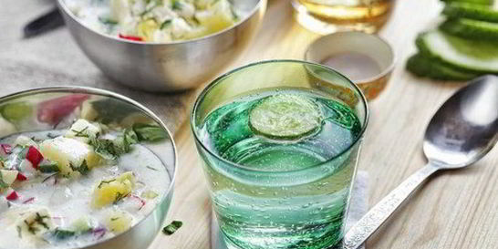 Окрошка вегетарианская на кефире