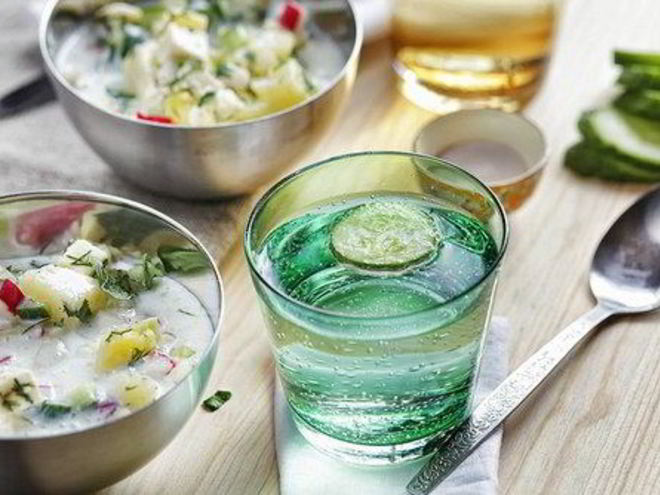 Рецепт окрошки вегетарианской на кефире