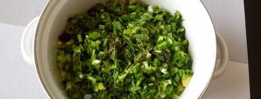 постная окрошка на квасе. Шаг 9