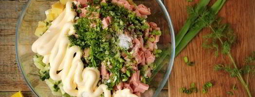 салат окрошка. Шаг 5