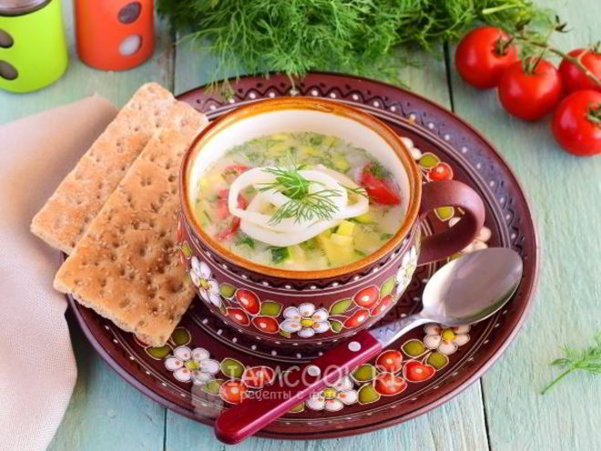 Рецепт средиземноморской окрошки