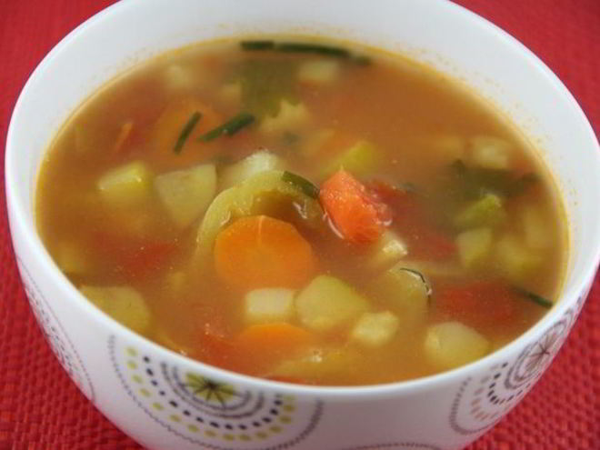 Рецепт легкого супа из летних овощей с рисом