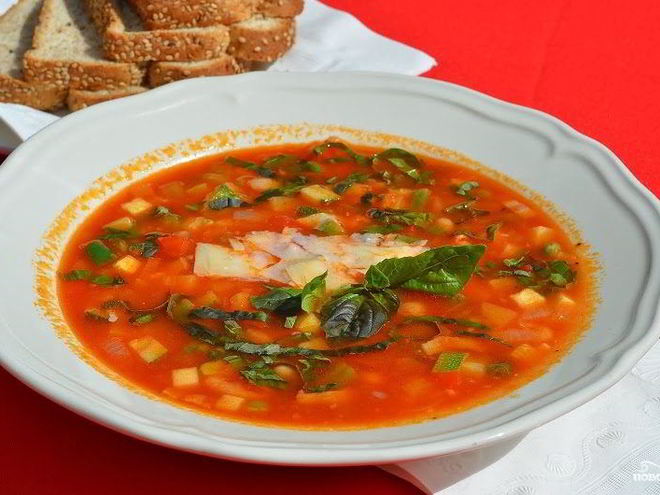 Рецепт минестроне с беконом