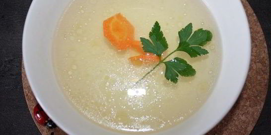 Овощной суп на курином бульоне