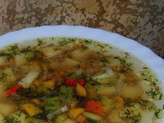 Рецепт овощного супа с гречневой крупой