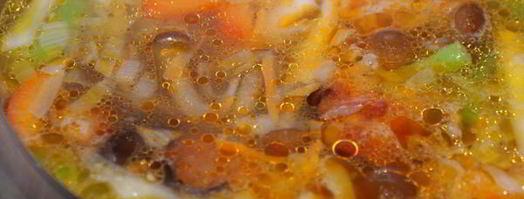 овощной суп с грибами и баклажаном. Шаг 14