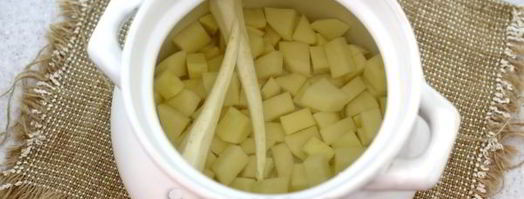 овощной суп с консервированным зеленым горошком. Шаг 5