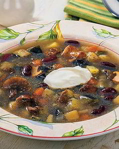 Овощной суп с опятами