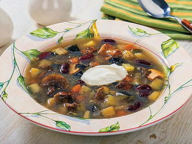 Рецепт овощного супа с опятами
