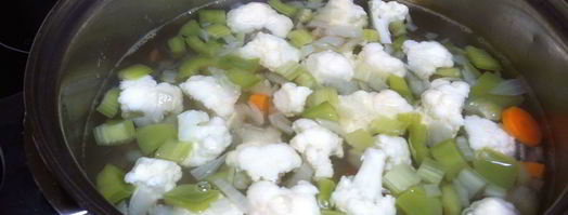 овощной суп с семгой. Шаг 6