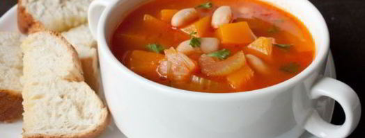 овощной суп с тыквой и фасолью. Шаг 10