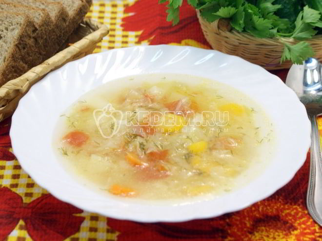 Рецепт овощного супа в мультиварке