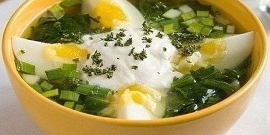 Овощной супчик с яйцом