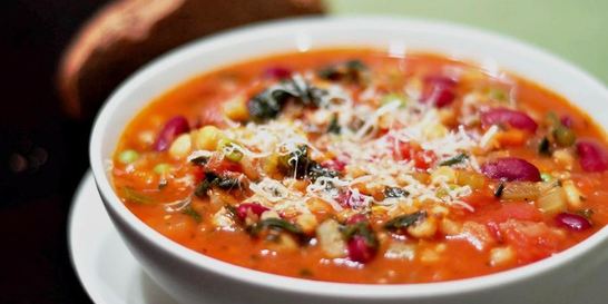 Суп минестроне с фасолью