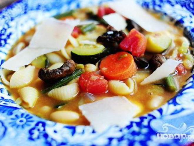 Рецепт супа минестроне с пастой