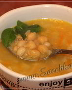 Суп овощной с белой фасолью