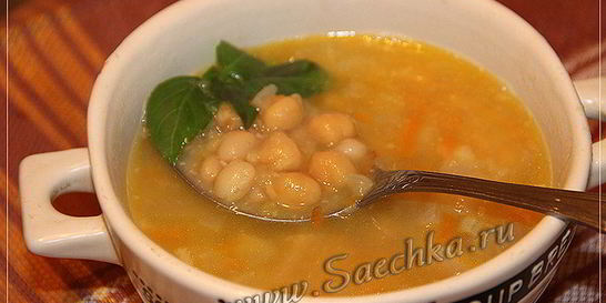Суп овощной с белой фасолью