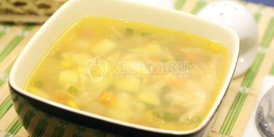 Суп с фрикадельками и овощами