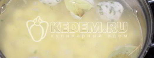 суп с фрикадельками и овощами. Шаг 8