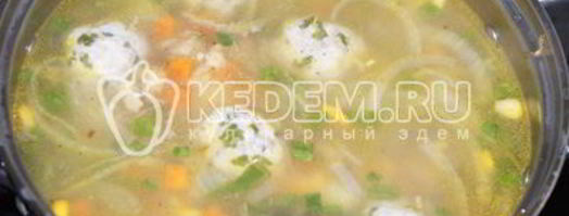 суп с фрикадельками и овощами. Шаг 9