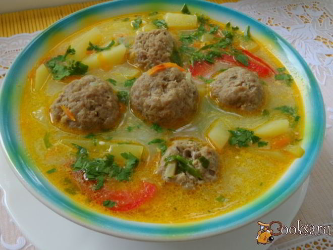 Рецепт супа с овощами и тефтелями