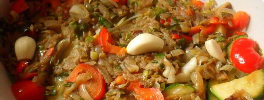 запеченный овощной суп с мясными фрикаделями. Шаг 6