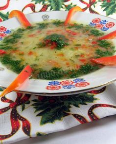 Зимний овощной суп с пшеном