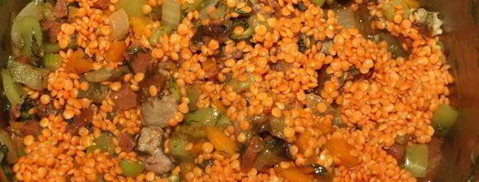 чечевичная похлебка с овощами и пепперони. Шаг 10