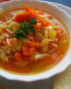 Марокканская овощная похлебка с гренками