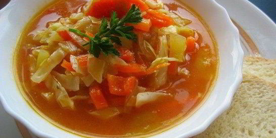 Марокканская овощная похлебка с гренками