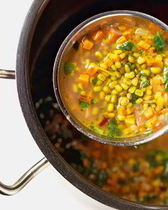 Похлебка из гороха маш с мятой