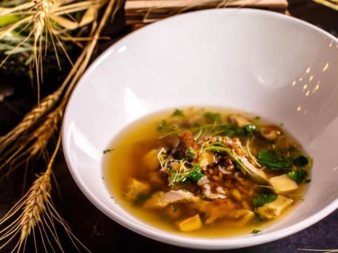 Рецепт похлебки из ржи с уткой и белыми грибами