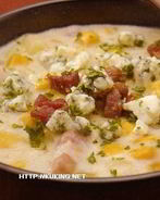 Похлебка с картофелем, кукурузой и сыром