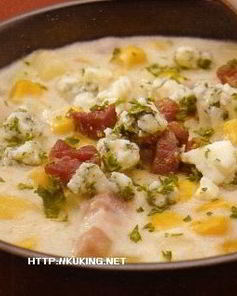 Похлебка с картофелем, кукурузой и сыром