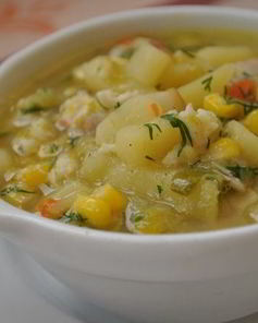 Похлебка с крабами и кукурузой